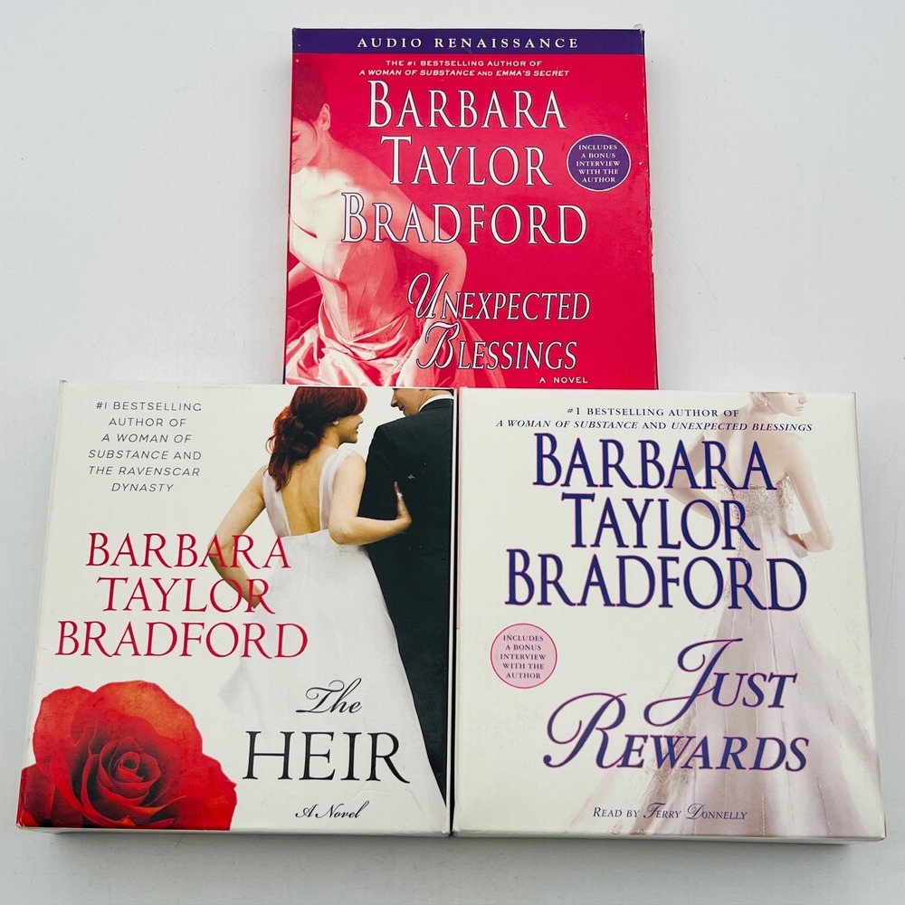Barbara Taylor Bradford Audiobook Lot Unexpected Blessings The Heir Just Rewards